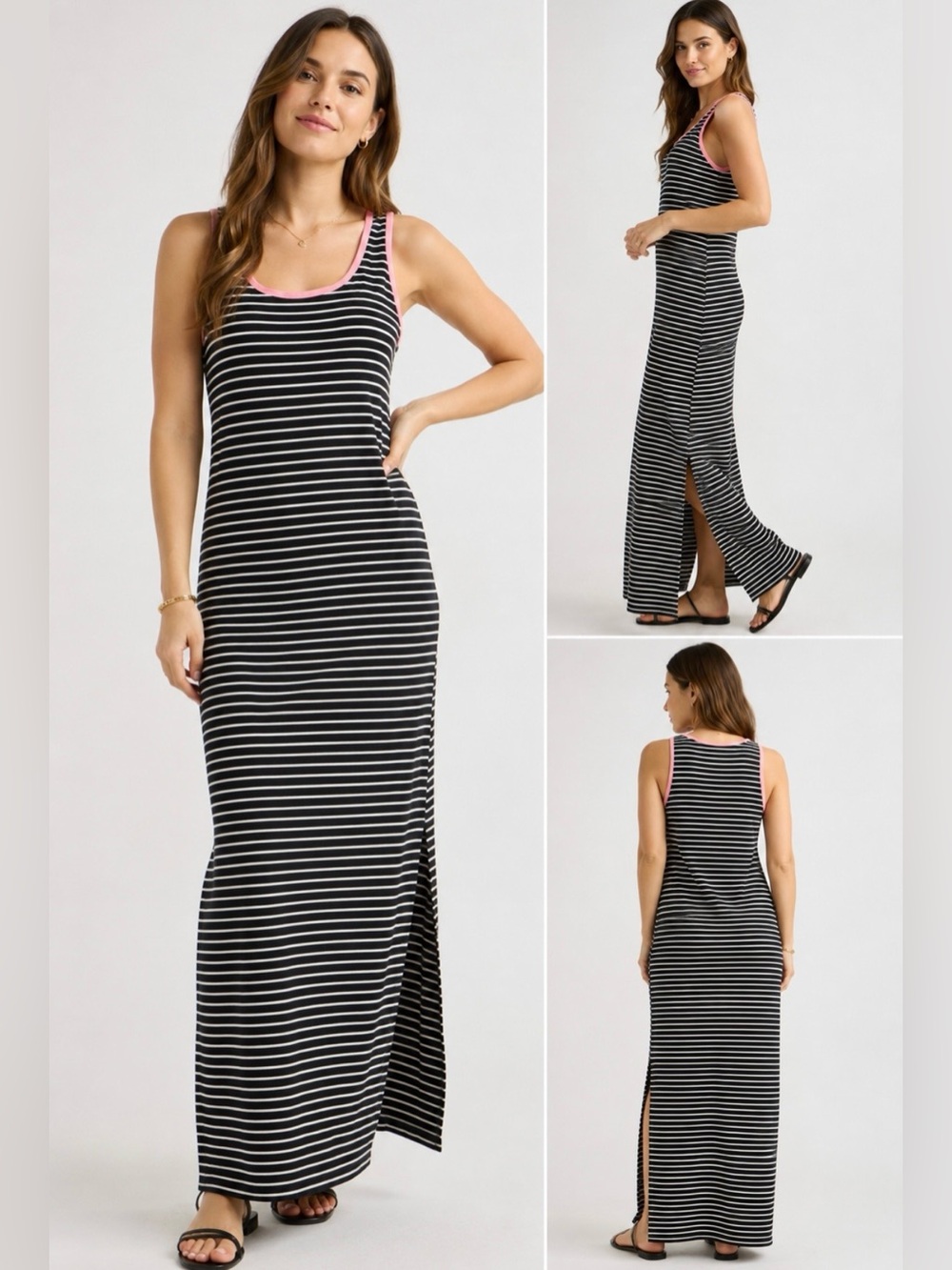 Lauren Ralph Lauren Womenβs Sleevelessβ striped maxi dress size M